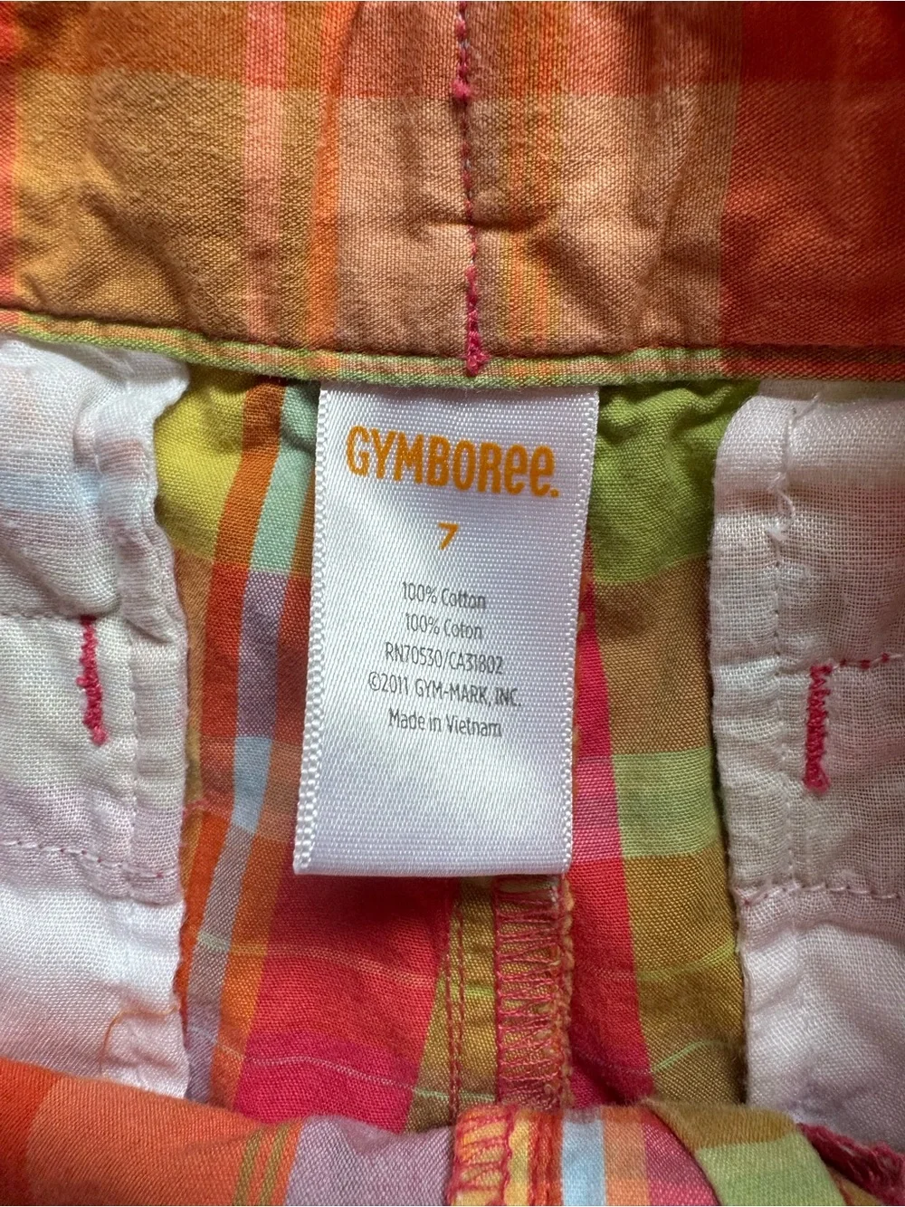 Y2K Gymboree Girl Shorts Size 7/8 Adjustable Colorful Play Clothes